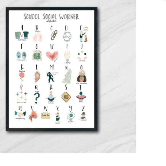 School Social Worker Alphabet Gift - Picture 1 of 1